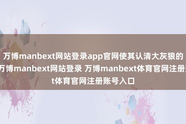万博manbext网站登录app官网使其认清大灰狼的真面庞-